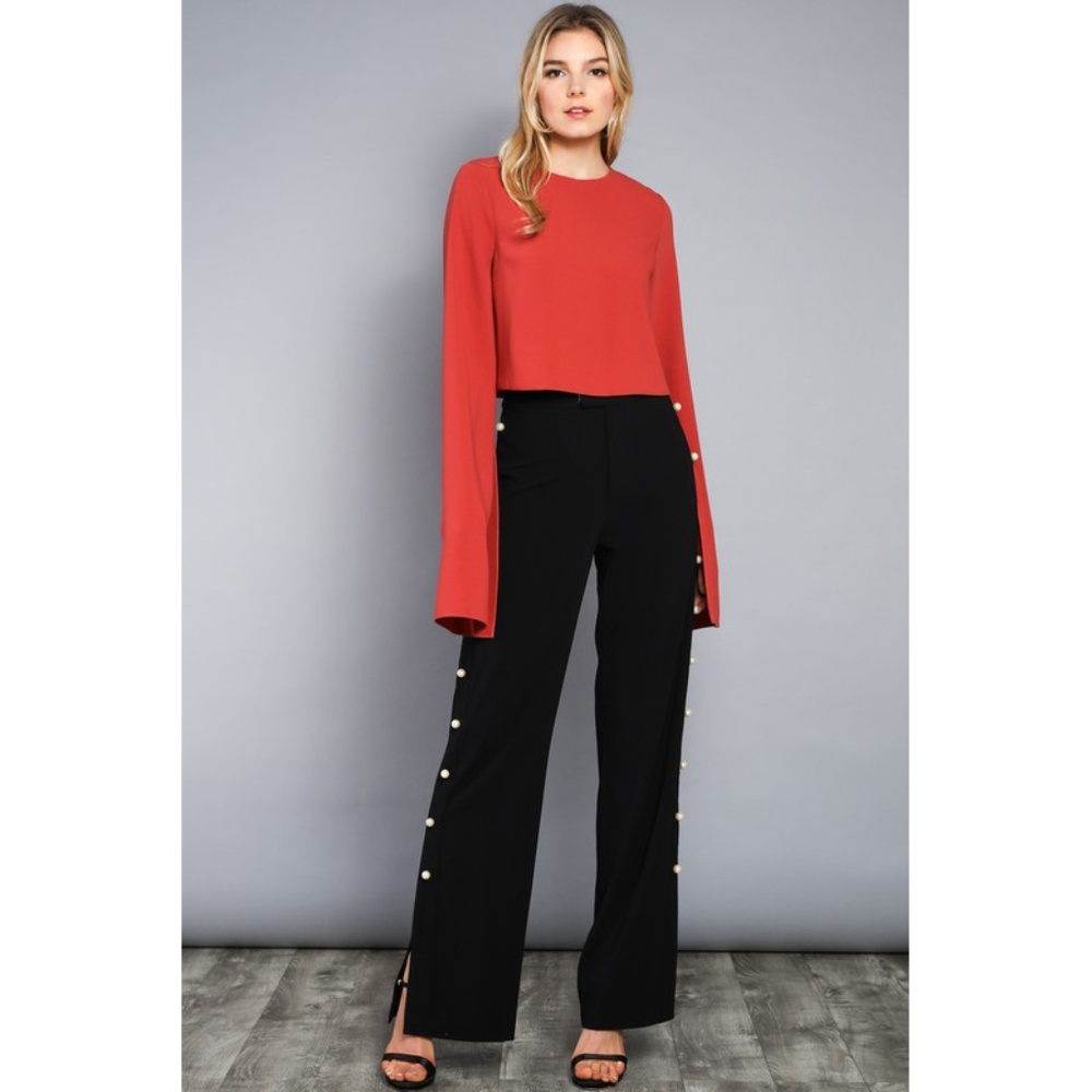 High waist pearl pant